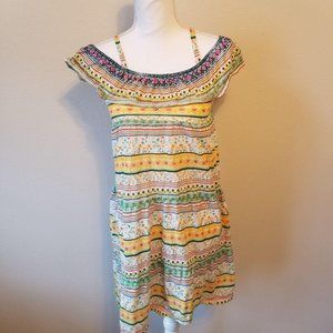 Zara Girls / 7 / Yellow Cold Shoulder Ruffle Dress